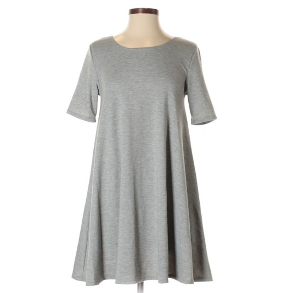 Heathered gray swing dress